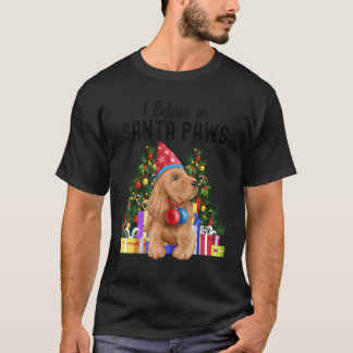 Ik geloof in Santa Paws Schattige Cocker Spaniel T-shirt