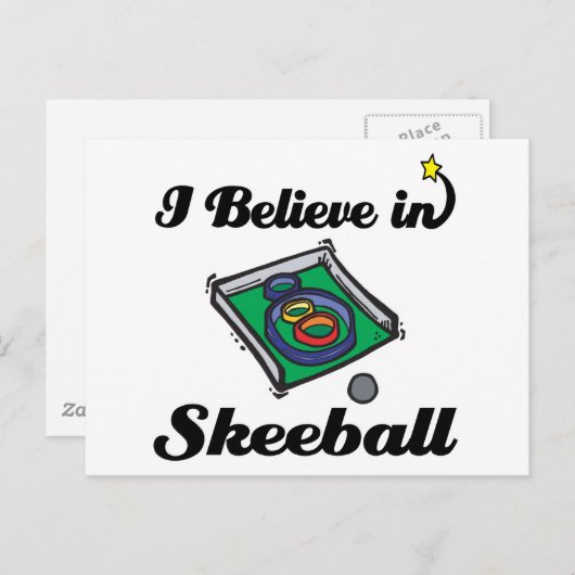 ik geloof in skeeball briefkaart (Voorkant / Achterkant)