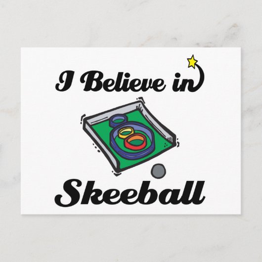 ik geloof in skeeball briefkaart (Voorkant)