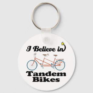 ik geloof in tandem bikes sleutelhanger