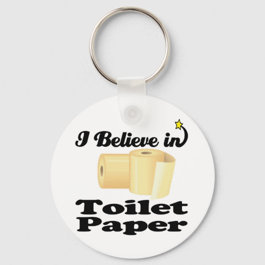 ik geloof in toiletpapier sleutelhanger (Voorkant)