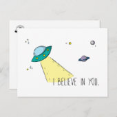 "ik geloof in u" Briefkaart (Kunst door Em (Voorkant / Achterkant)