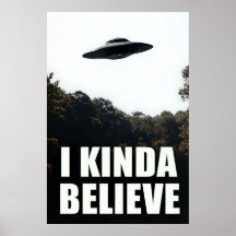 Ik geloof in UFO-Poster - Alien Wall Art