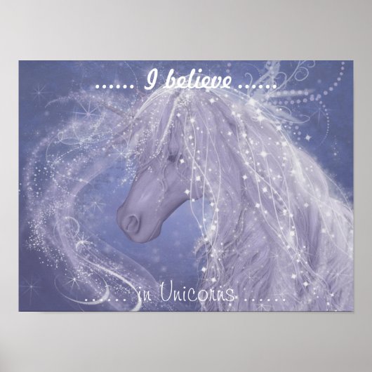 Ik geloof in Unicorns door MSHines v1 Poster (Voorkant)