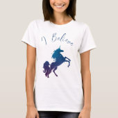 Ik geloof in Unicorns en hun Magie T-shirt (Voorkant)