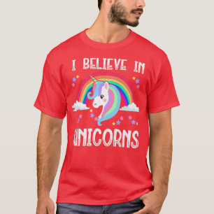 IK GELOOF IN UNICORNS Funny Unicorn Fairy Tales Lo T-shirt