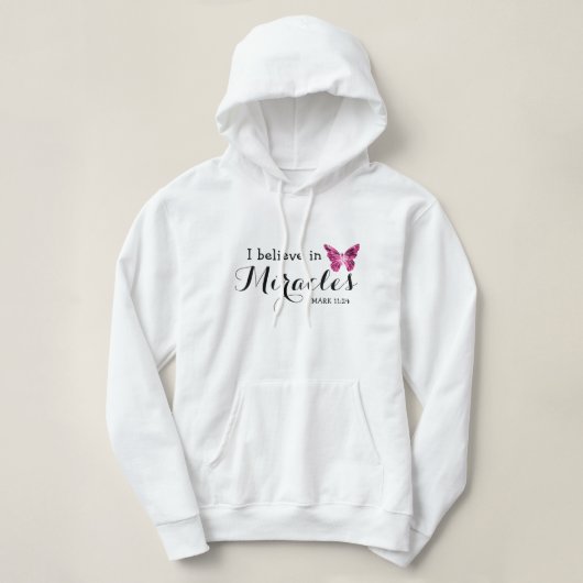 Ik geloof in wonderen hoodie (Design voorkant)