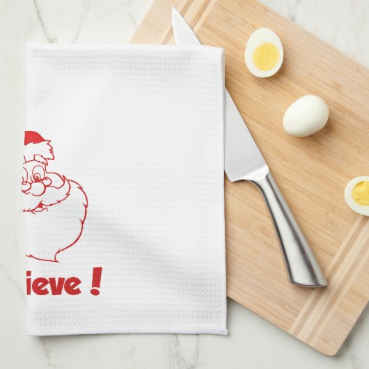 "Ik geloof kersthanddoek" Theedoek (Quarter Fold)