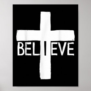 Ik geloof Kruis God Jezus Religieus Geloof Christe Poster