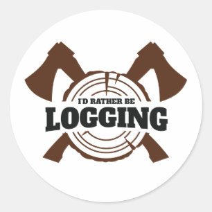 Ik Geloof Meer in Houthakken Logger Houthakker Ronde Sticker
