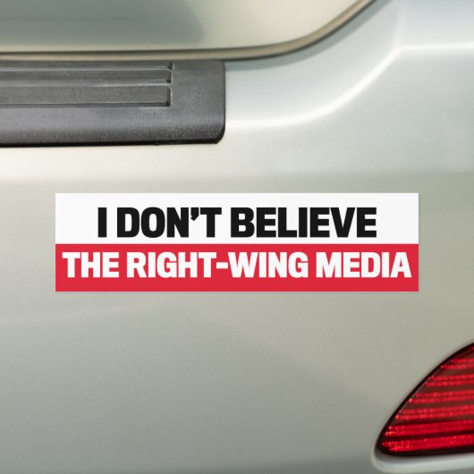 Ik geloof niet dat de media anti-Republikein Bumpersticker (Op auto)
