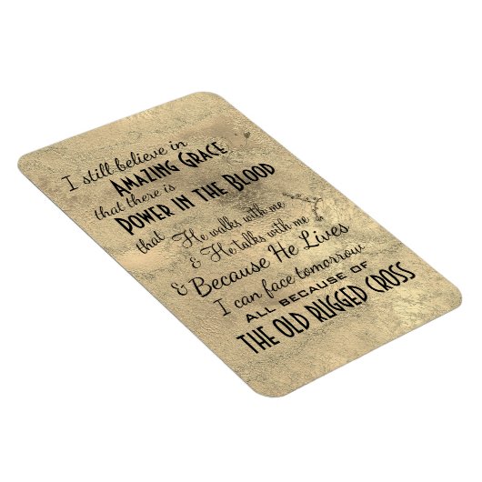 Ik geloof nog steeds dat Hymns Quote Magneet (Rechterzijde)