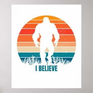 Ik geloof Sasquatch Bigfoot Print en Poster