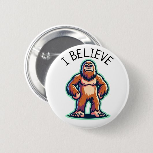 Ik geloof Sasquatch Bigfoot Ronde Button 5,7 Cm (Voorkant /achterkant)