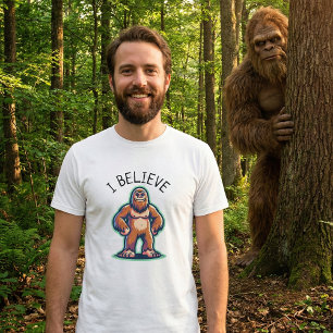 Ik geloof Sasquatch Bigfoot T-shirt
