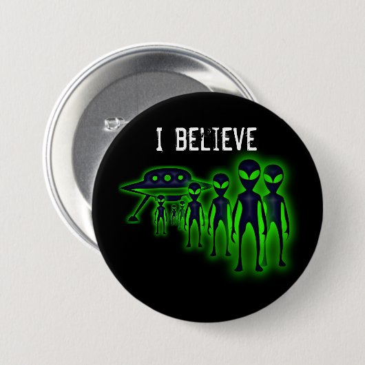 Ik geloof UFO en de Button van Vreemdelingen (Voorkant /achterkant)