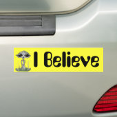 Ik geloof van Alien Bumpersticker (Op auto)