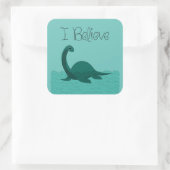 Ik geloof - verander van kleur vierkante sticker (Tas)