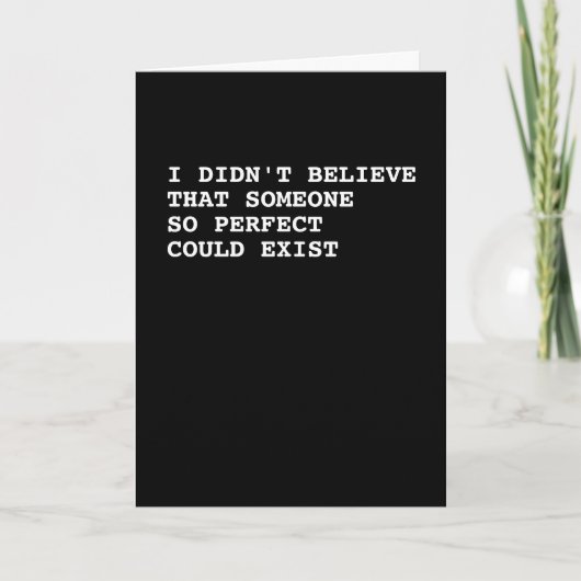 Ik geloofde niet dat iemand zo perfect kon bestaan kaart (Voorkant)