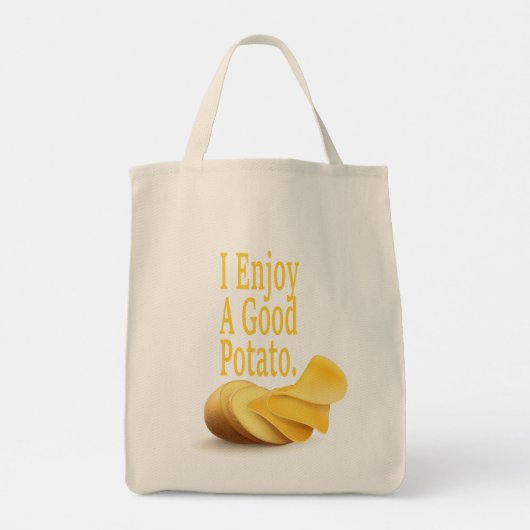 Ik geniet van een goede aardappel grappige voedsel tote bag (Achterkant)