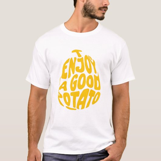 ik geniet van een goede aardappel t-shirt (Voorkant)