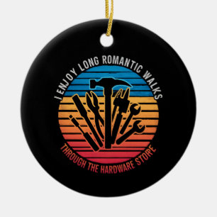 Ik geniet van lange romantische wandelingen door d keramisch ornament