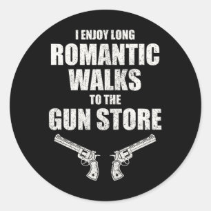 Ik geniet van lange Romantische wandelingen naar d Ronde Sticker