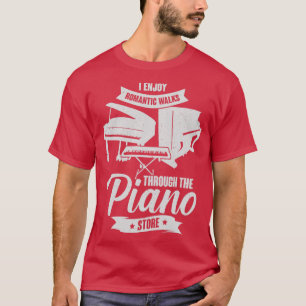 Ik geniet van romantische wandelingen door de Pian T-shirt