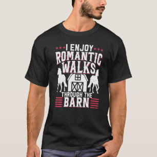 Ik geniet van romantische wandelingen door de schu t-shirt