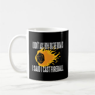 Ik giet Fireball Wizard Sorcerer DM Gift TrPG Koffiemok