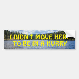 Ik ging hier niet om in een Bumpersticker te zijn.