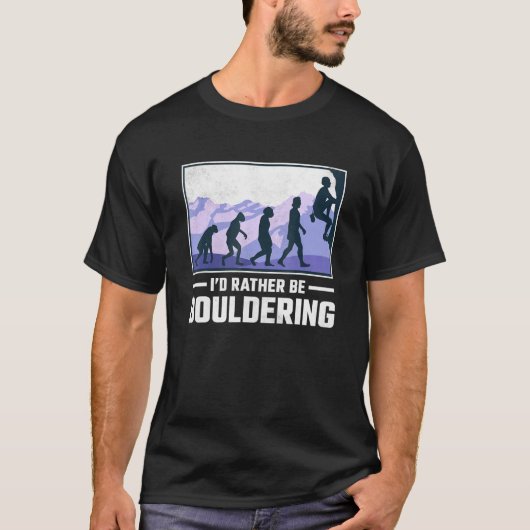 Ik ging liever Boulderen Klimmen T-shirt (Voorkant)