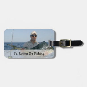 Ik ging liever vissen, op maat gemaakte bagagestic bagagelabel