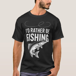Ik ging liever vissen - Vintage Bass Vis Ontwerp f T-shirt