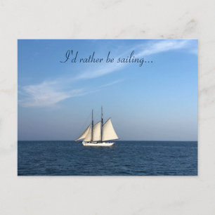 Ik ging liever zeilen Ansichtkaart Nautisch Zee Oc Briefkaart