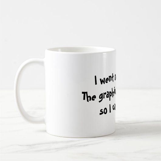 Ik ging naar buiten toen de beelden verschrikkelij koffiemok (Links)