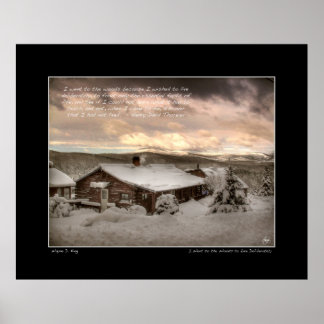 Ik ging naar de Bossen, Thoreau Poster