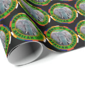 Ik ging naar Safari Bull Elephant Cadeaupapier (Rol Hoek)