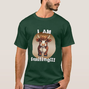 Ik glimlach naar Highland Koe T-shirt