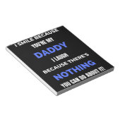 Ik glimlach omdat je mijn papa bent notitieblok (Schuin)