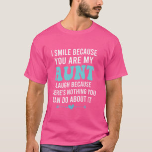 Ik glimlach omdat jij mijn beste neefje bent t-shirt