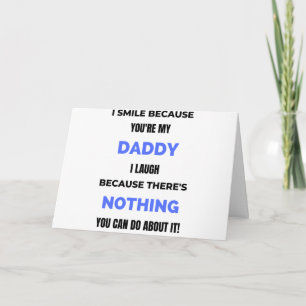 Ik glimlach omdat jij mijn papa bent bl feestdagen kaart