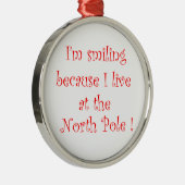 Ik glimlach omdat-premium ronde versiering metalen ornament (Rechts)