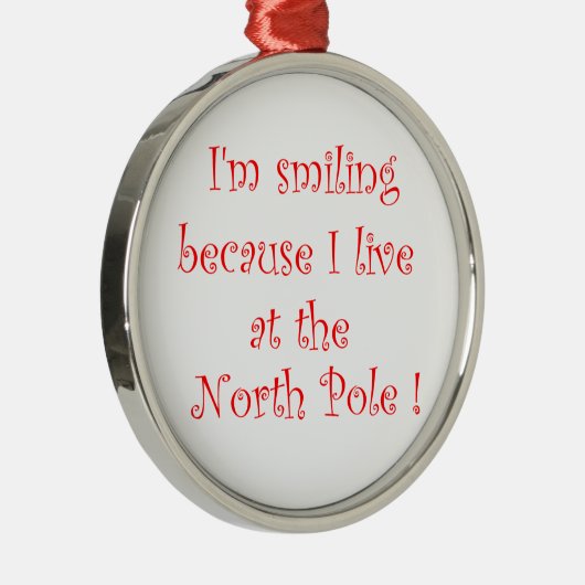 Ik glimlach omdat-premium ronde versiering metalen ornament (Rechts)