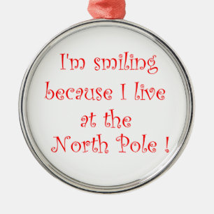 Ik glimlach omdat-premium ronde versiering metalen ornament