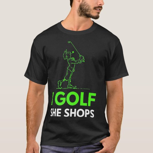 Ik golf zij winkels premium t-shirt (Voorkant)