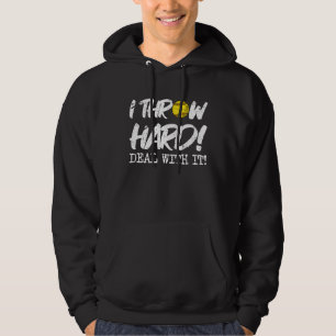 Ik Gooi Hard Kom Ermee Klaren Meisjes Fastpitch So Hoodie