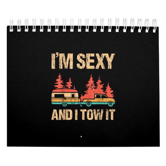 Ik gooi het Bigfoot Camp Trees Hike Hiking Kalender (Hoes)