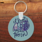 Ik gooi mijn eigen hoorn sleutelhanger (Voorkant)