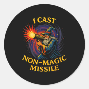 Ik Gooi Niet-magische Raket Grappige Tovenaar Paro Ronde Sticker